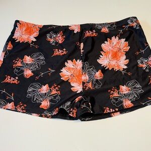 2/$30 Swim Shorts Black Floral Size 22W